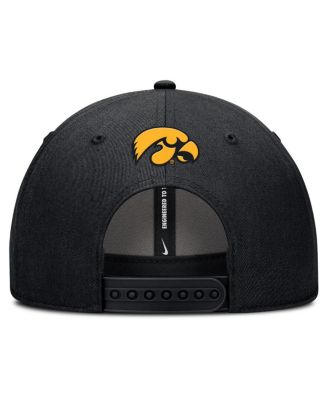 Men's Black Iowa Hawkeyes Rise Practice Adjustable Hat