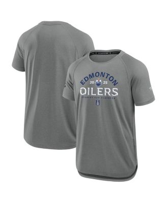 Fanatics - Men's Heather Gray Edmonton Oilers 2025 Stanley Cup Playoffs Authentic Pro Rink Performance T-Shirt