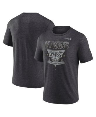 Fanatics - Men's Heather Charcoal Los Angeles Kings 2025 Stanley Cup Playoffs Crossbar Tri-Blend T-Shirt