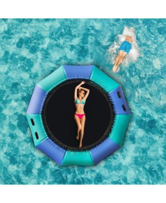 Mecale 10 Feet Inflatable Splash Padded Water Bouncer Trampoline