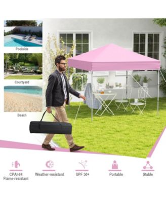6.6 x 6.6 Feet Outdoor Pop-up Canopy Tent with UPF 50+ Sun Protection