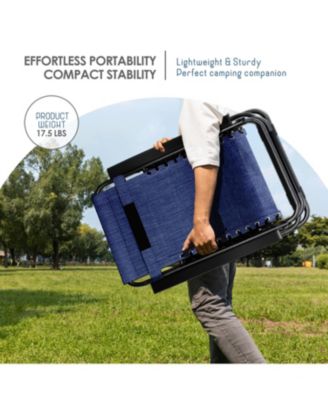 Outdoor Patio Zero Gravity Chairs Set of 4 - Reclining Lounge Chairs with Pillows & Cup Holders