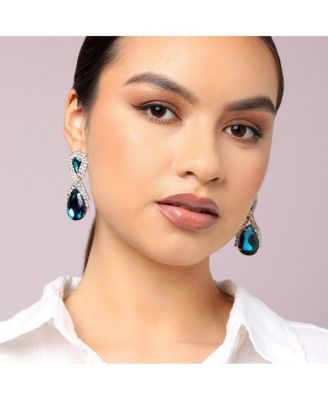 Teardrop Stone Drop Earrings