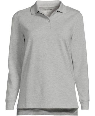 Women's Long Sleeve Mesh Polo Shirt