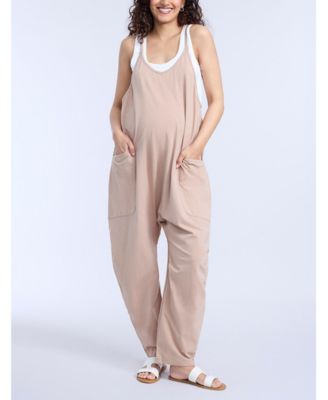 Women's Sleeveless Relaxed Fit Maternity Jumpsuit