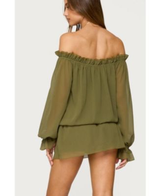 Women's Delphine Off Shoulder Chiffon Romper