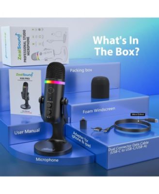 USB Microphone K66Pro Bundle with Furry Windscreen D65K