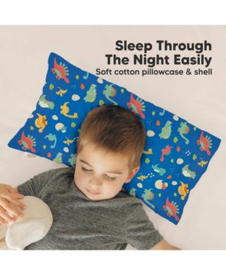 Buddy Toddler Pillow with Pillowcase, 10X18 Soft Cotton Toddler Pillows for Sleeping, Kids Pillow