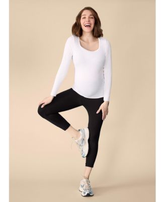 Maternity High Waist Over the Belly Active Pocket Crop Legging - 2 Pack - Motherhood