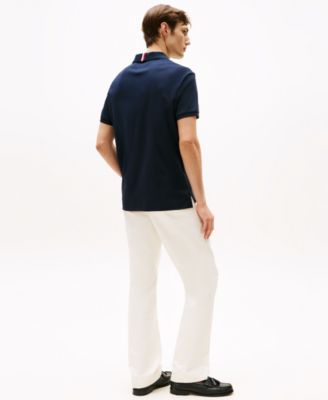 Men's Regular-Fit Liquid Cotton Collar Stripe Polo Shirt