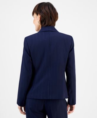 Women's Notch-Collar One-Button Pantsuit Set, Regular & Petite