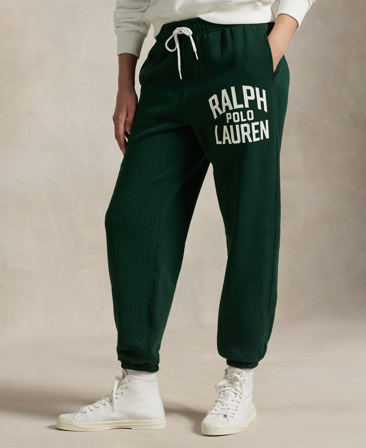 Polo Ralph Lauren Womens Northwest Pine Branded Elasticated-waist Cotton-blend Jogging Bottoms In Green