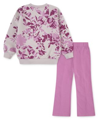 Toddler Girls 2-Piece Floral Camo Crewneck Sweatshirt and Leggings Set