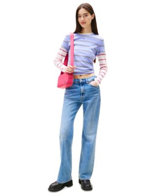 Women's Slim Essential Ribbed Badge T-Shirt