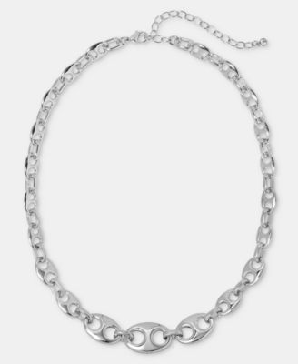 On 34th Link Collar Necklace 16 3 extender Macys Exclusive - Rhodium 10$