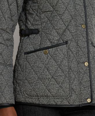 Petite Quilted Velboa Lined Coat
