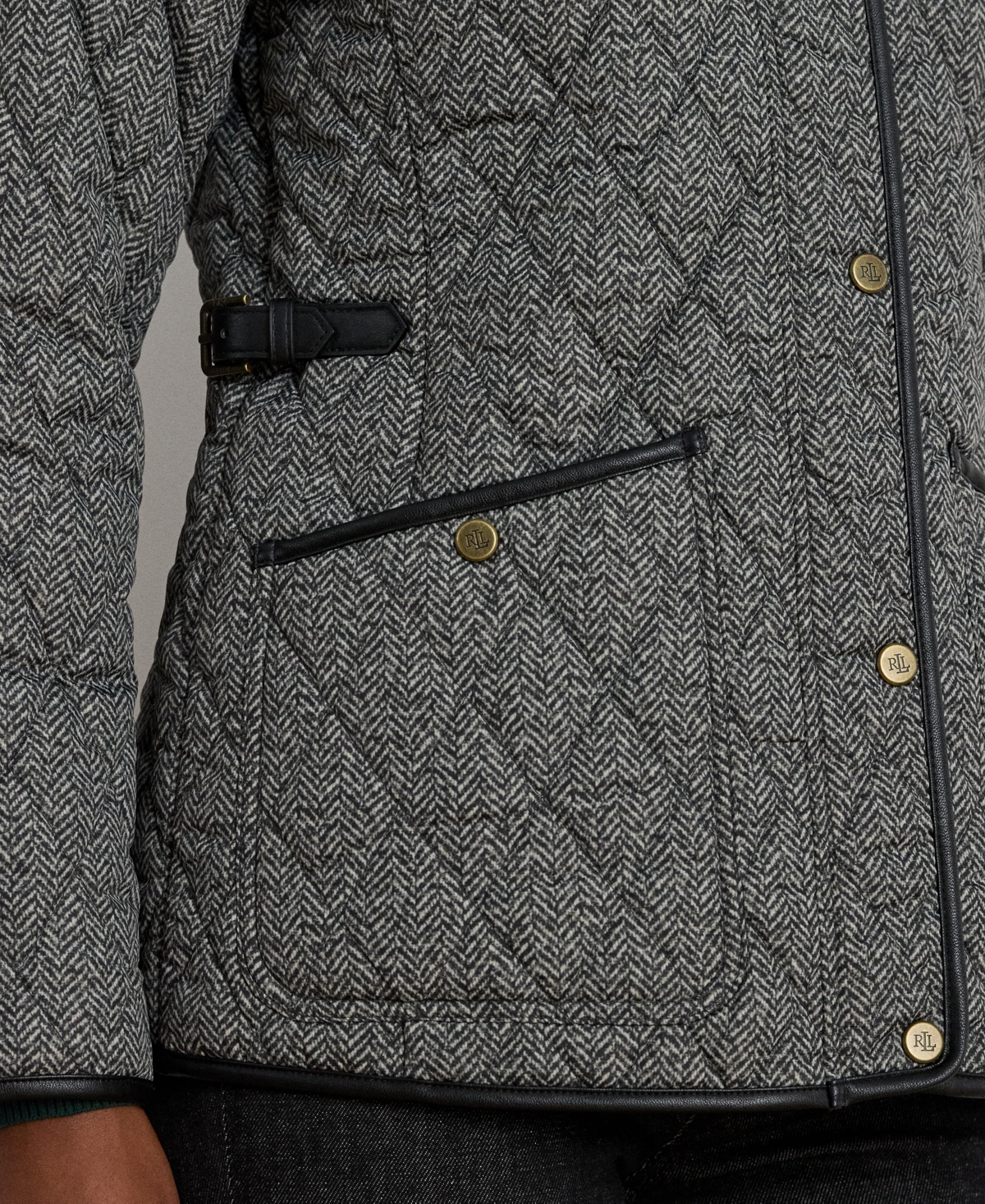 Ralph Lauren Petite Quilted Velboa Lined Coat