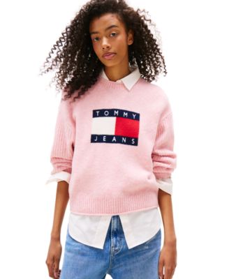 Women's Melange-Flag Crewneck Sweater