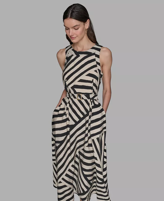 Women's Printed Sleeveless Dress - thumbnail 5