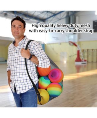30" x 40" Extra-Large Mesh Sports Ball Drawstring Bag with Adjustable Shoulder Strap (Several Colors Available)