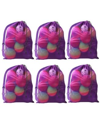 30" x 40" Extra-Large Mesh Sports Ball Drawstring Bag with Adjustable Shoulder Strap (Several Colors Available)