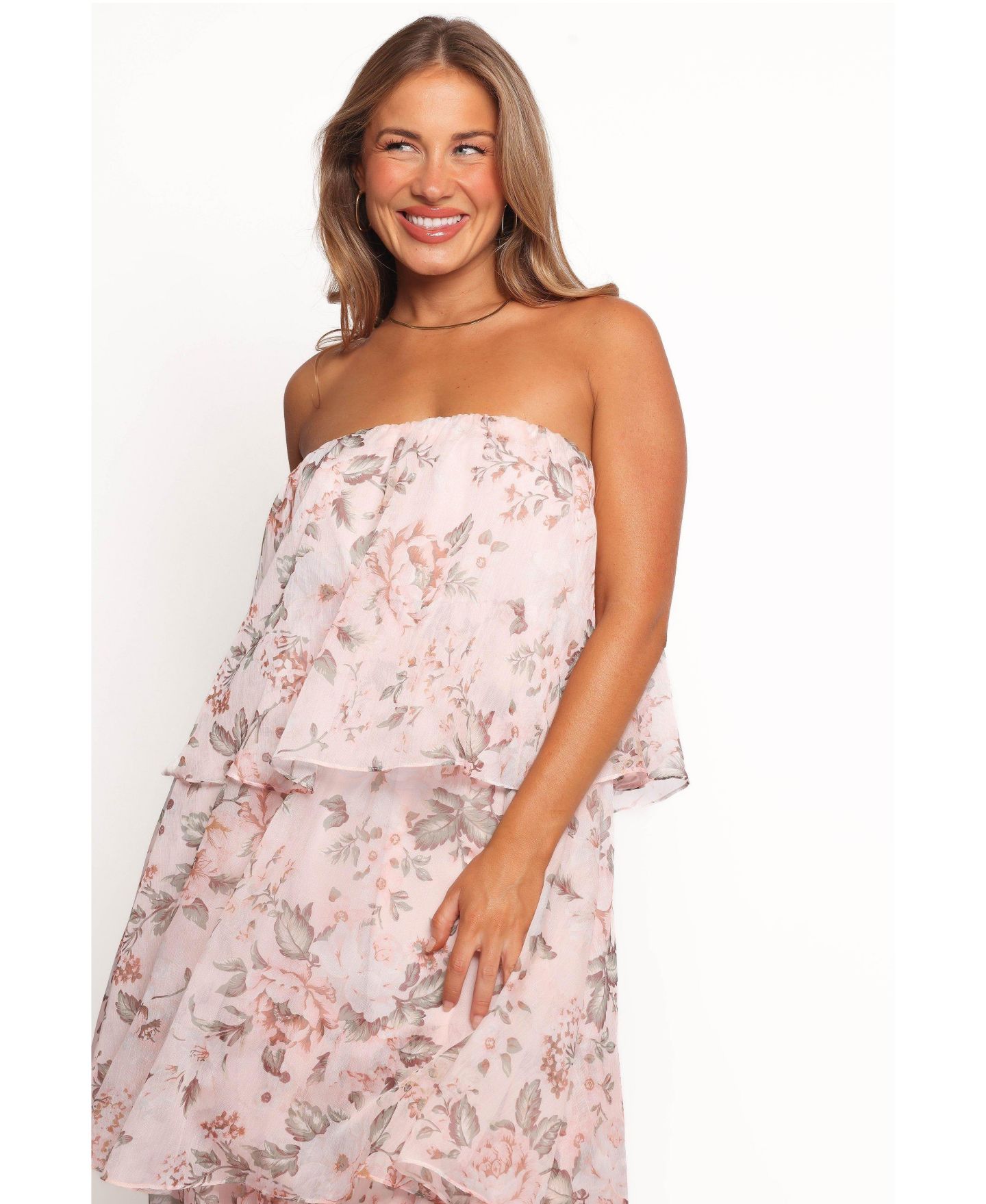 Женское платье Petal and Pup Bloom Strapless Maxi, цвет: С принтом — фото 4