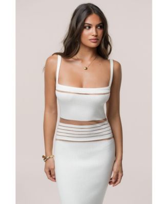 Women's Striped Rib Knit Dress