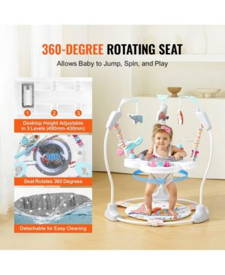 Kids Bouncer Activity Center Jumper Jumperoo with Toys Music Lights