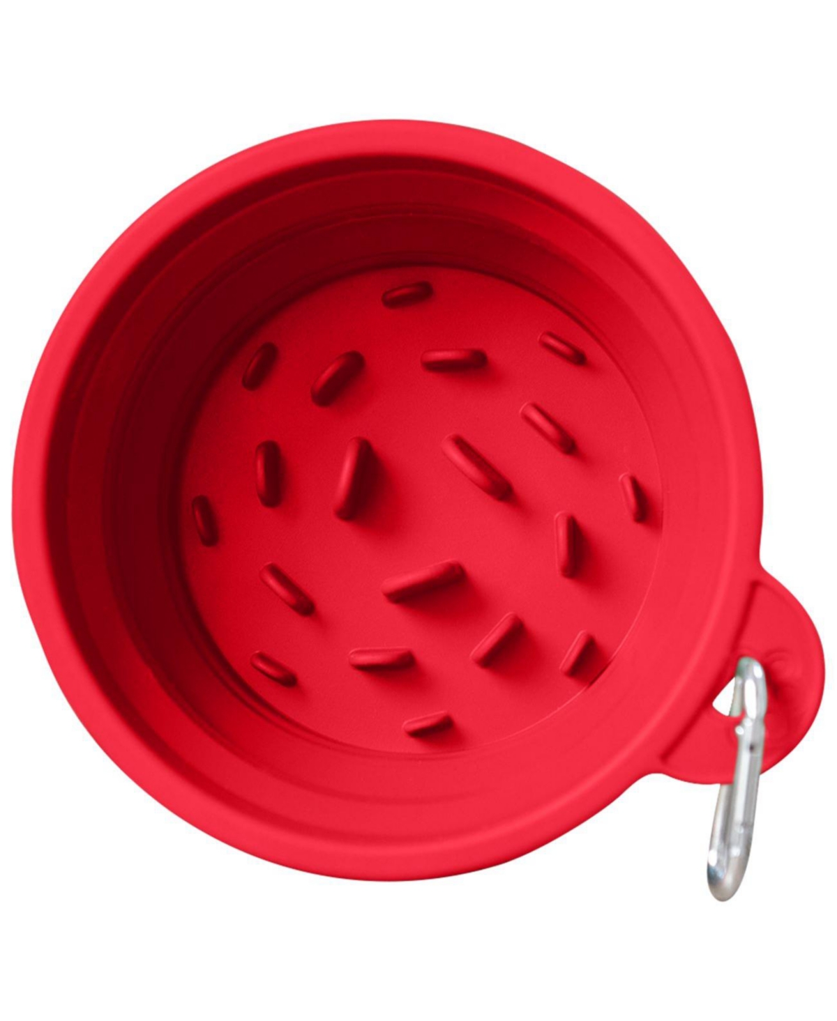 Slow-Feeder, Non-Skid, Bpa-Free Silicone Travel Dog Bowl - Charcoal gray