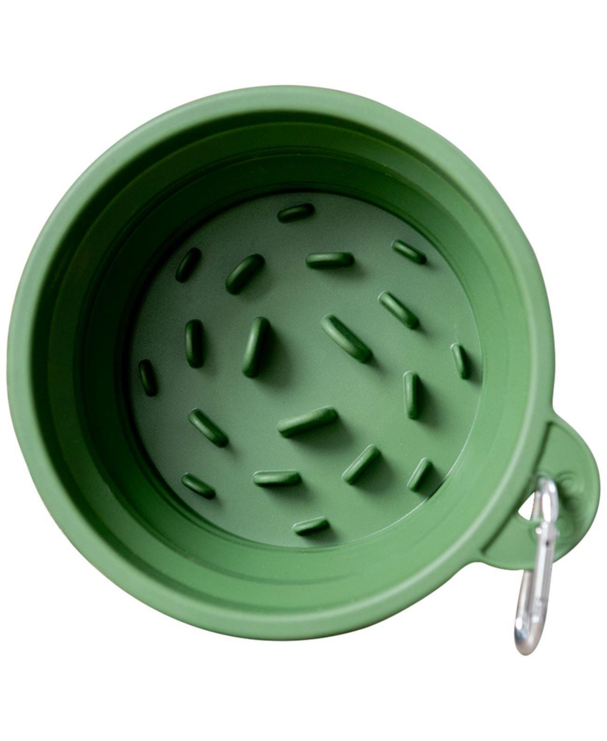 Slow-Feeder, Non-Skid, Bpa-Free Silicone Travel Dog Bowl