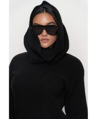 Women's Sweater Scarf Top