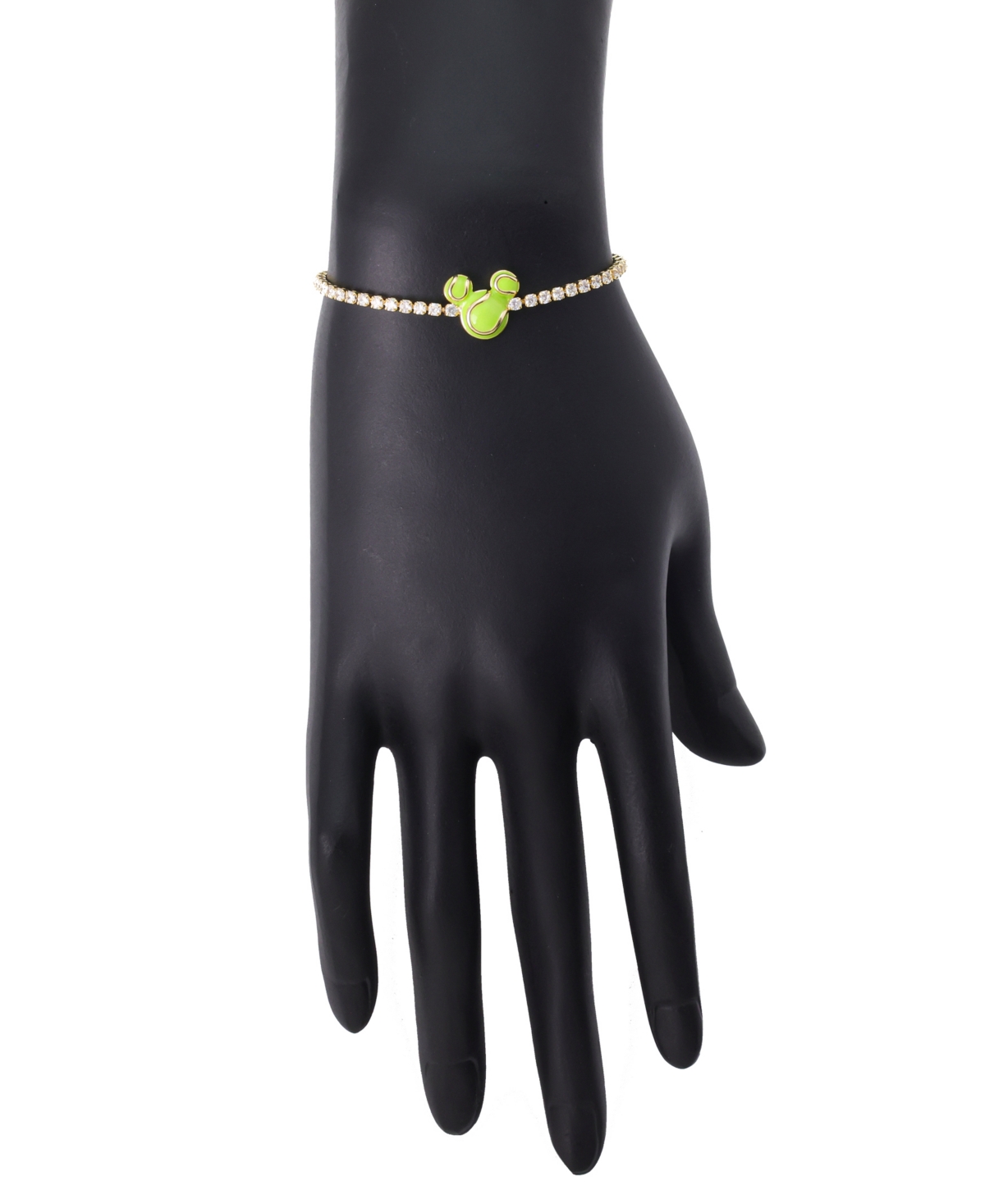 Disney Mickey Mouse Cubic Zirconia Ball Tennis Bolo Bracelet