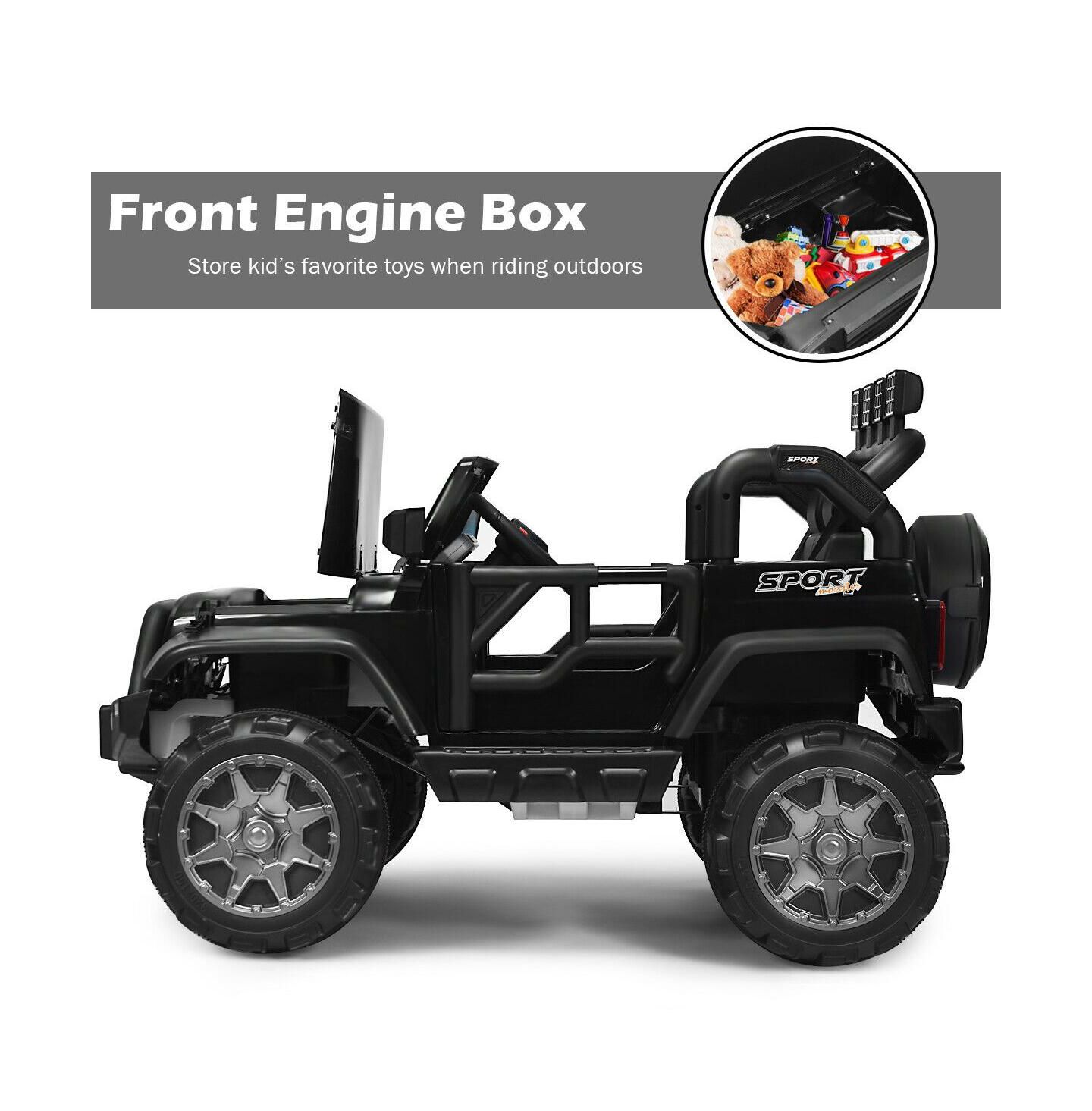 Детская игрушка Mecale 12V 2 Seater Remote Control Kids Ride On Car, Ages 3-7, цвет: Чёрный — фото 3
