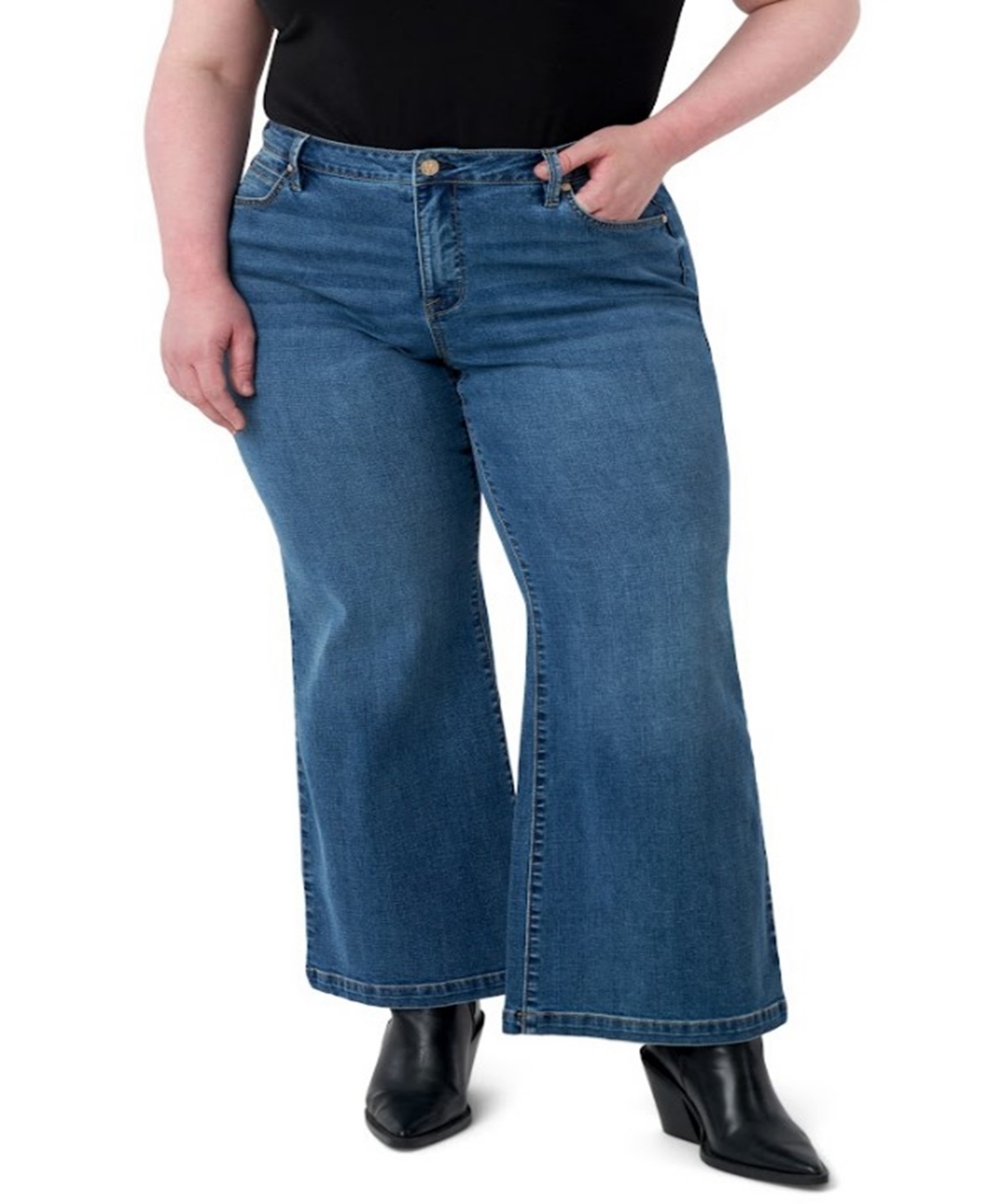 Plus Size Bella Wide Leg Jeans - Quebec