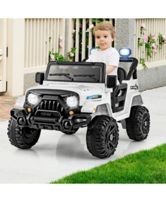 12V Kids Ride on Truck Car with Remote Control Threaded Wheels and 3 Speeds