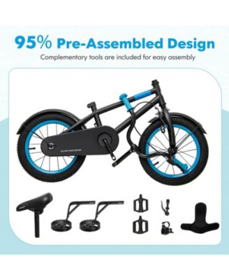 Kids Bike with Adjustable Handlebar and Saddle Blue
