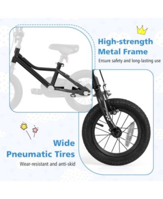 12-18 Inch Kids Bike Adjustable for 3-8 Years Old with Low-Step Frame
