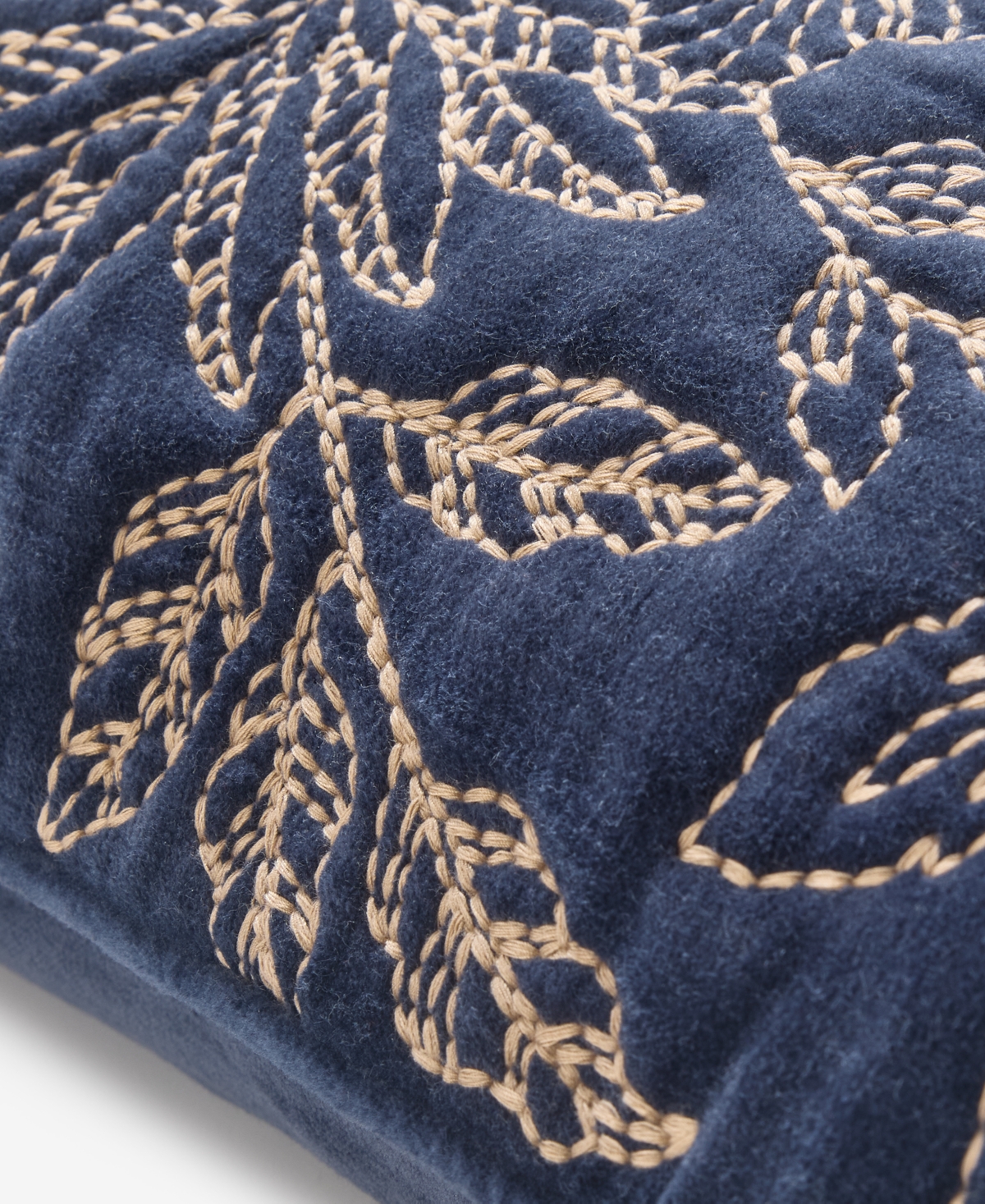 Charter Club Velvet Botanical Decorative Pillow, 18" X 18", Exclusively At Macy's In Blue