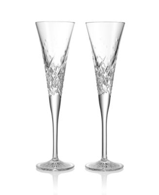Waterford Wishes Happy Celebrations Toasting Flute 7oz, Set of 2 - Macy's