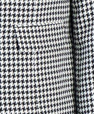 Plus Size Pencil Skirt Houndstooth Suit Set