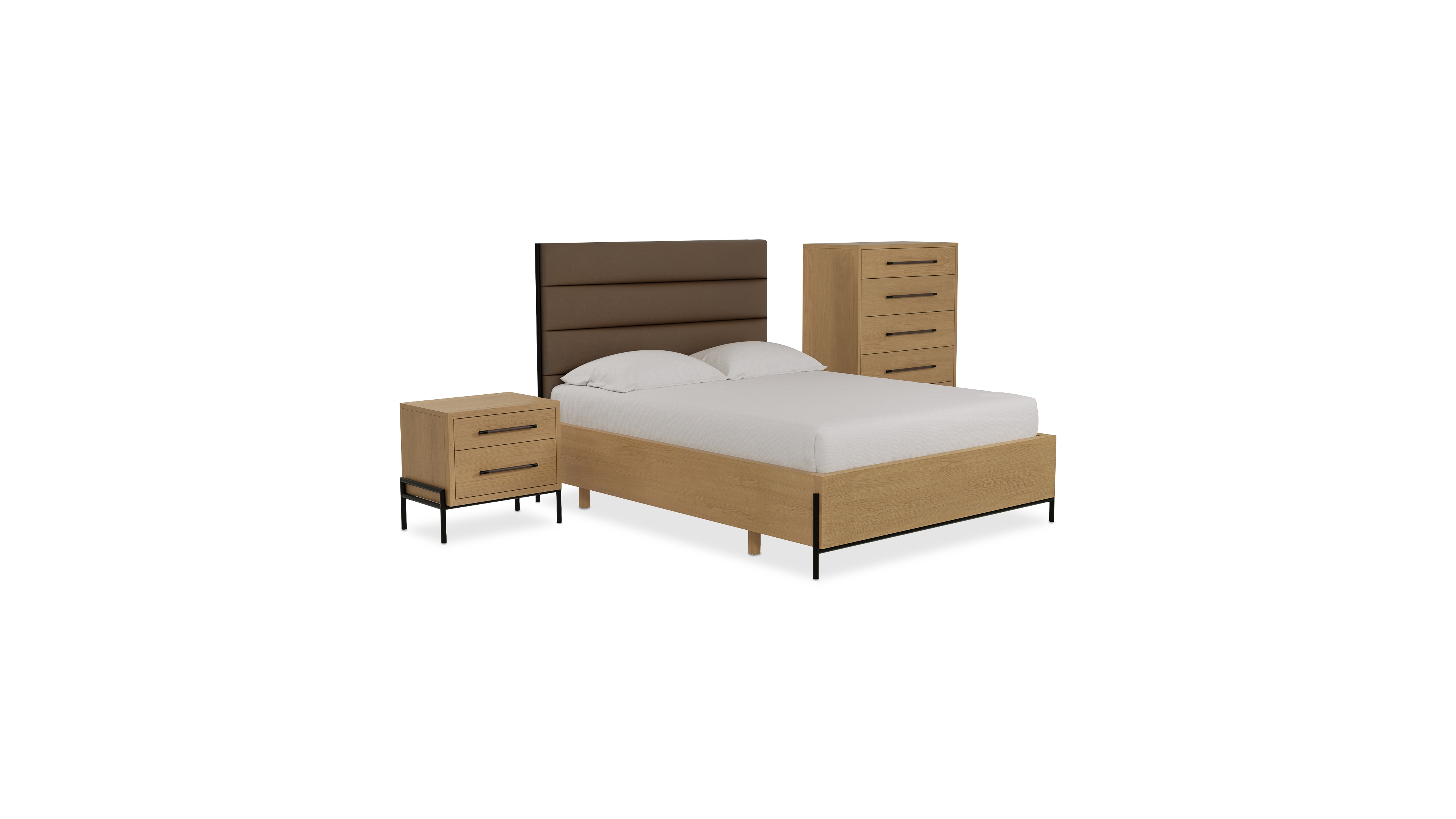 Linstead 3-Pc. California King Upholstered Set (Bed, Chest & Nightstand), Created for Macy's