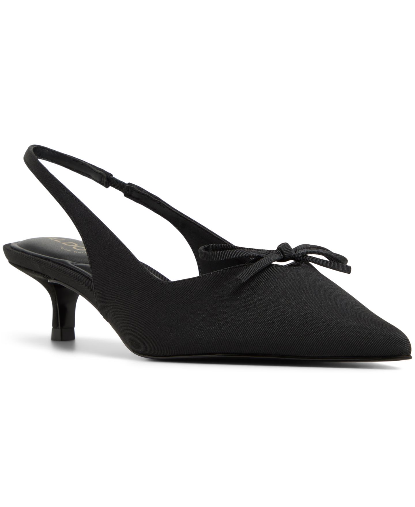 Женские туфли ALDO Azizza Sling-Back Bow Kitten Heel, цвет: Чёрный — фото 1
