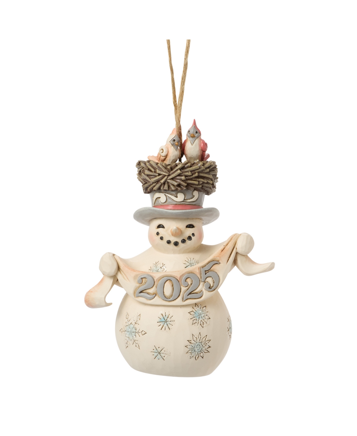 Jim Shore Wdlnd Dated 2025 Snowman Ornament In Multi