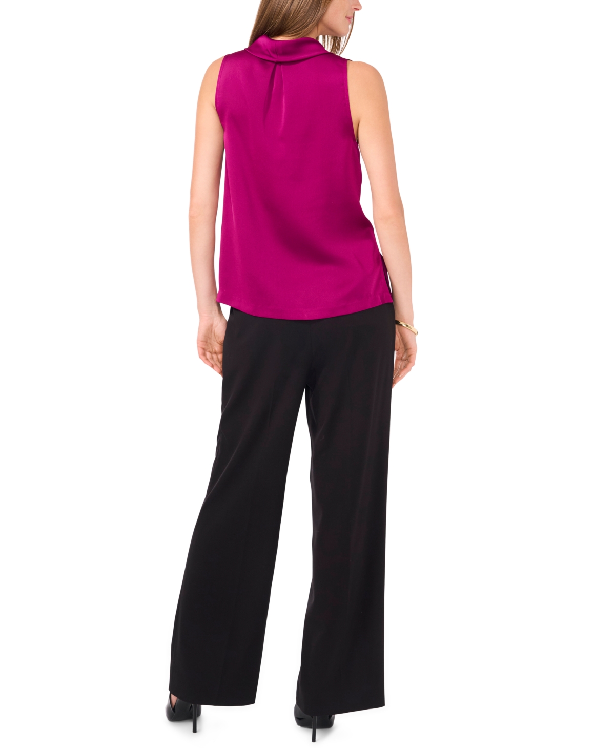 Vince Camuto Women's Sleeveless Cowl Neck Top In Pink