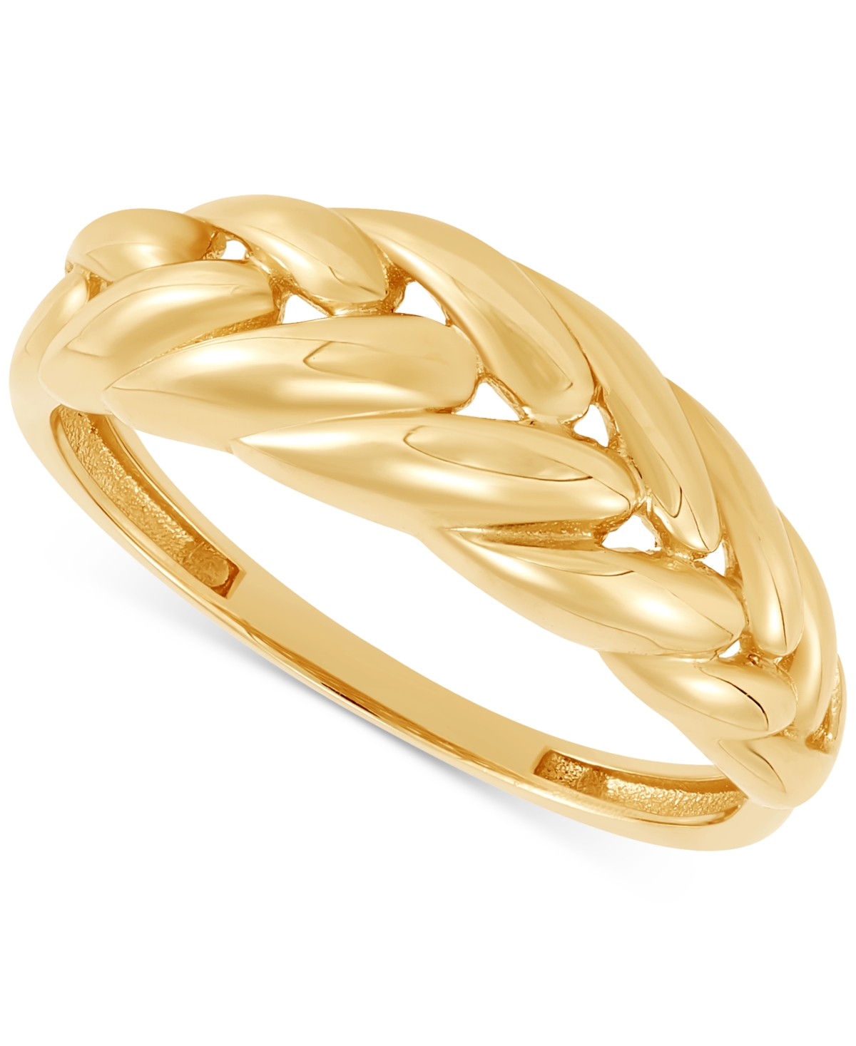 Polished Wheat Design Fashion Ring in 10k Gold - 10K Yellow Gold