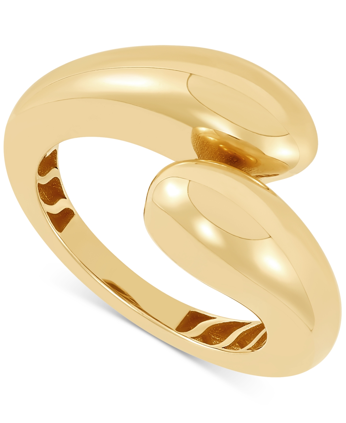 Polished Flared End Bypass Fashion Ring in 10k Gold - 10K Yellow Gold
