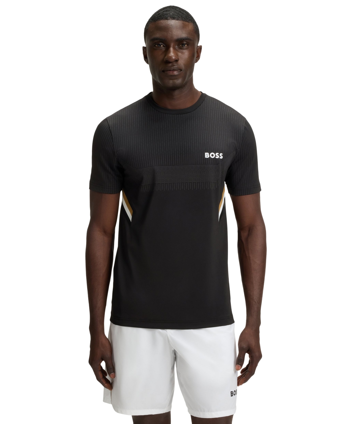 Boss by Hugo Boss Men's Active Moisture Management Slim-Fit T-Shirt - Black