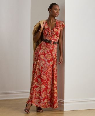 Lauren Ralph Lauren - Women's Printed Empire-Waist Long Dress