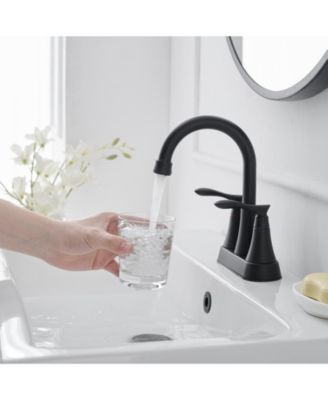 4 in. Centerset 2-Handle High-Arc Bathroom Faucet