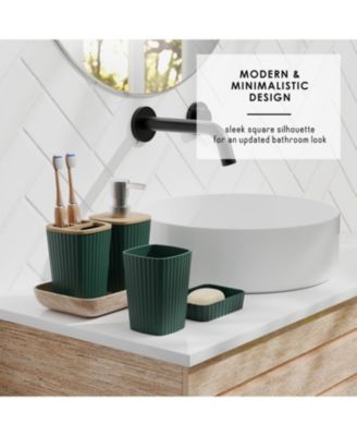 Complete Bathroom D&eacute;cor & Accessory Set with Bath Rugs & Shower Caddy Set